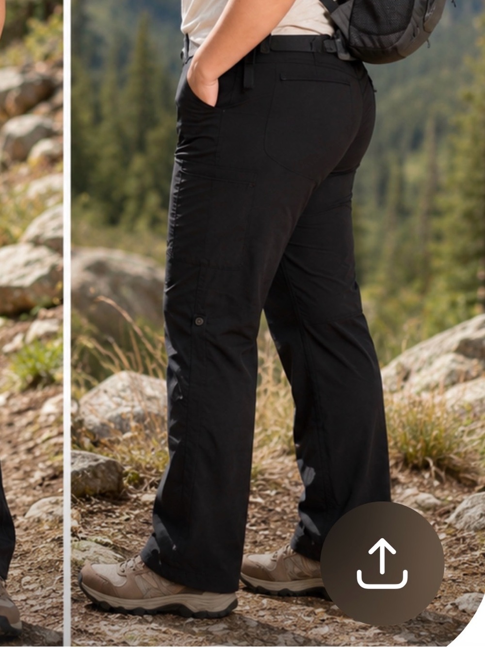 PrAna Charcoal Black Convertible Hiking Pants 18 - Picture 13 of 13